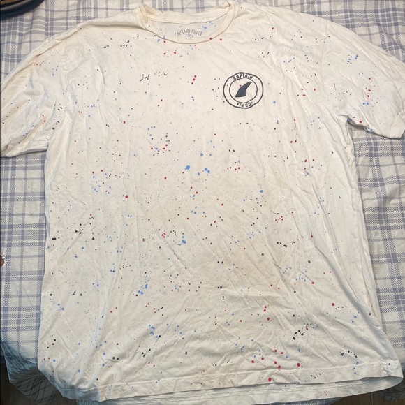 White Splatter Men's Shirt - Picture 1 of 2
